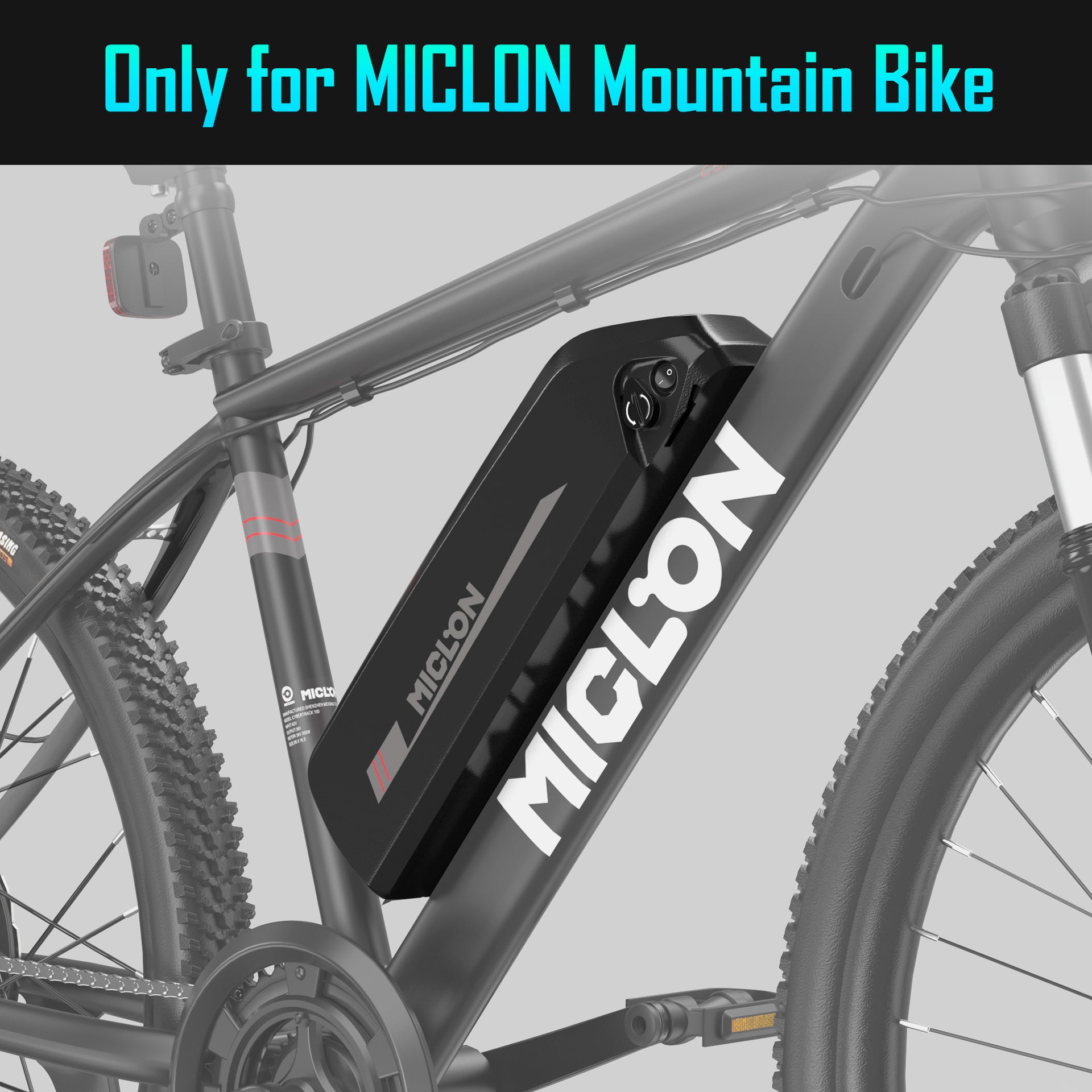 MICLON Ebike Battery, 36V 13AH, Only for MICLON Macmission 100 27.5" City Ebike