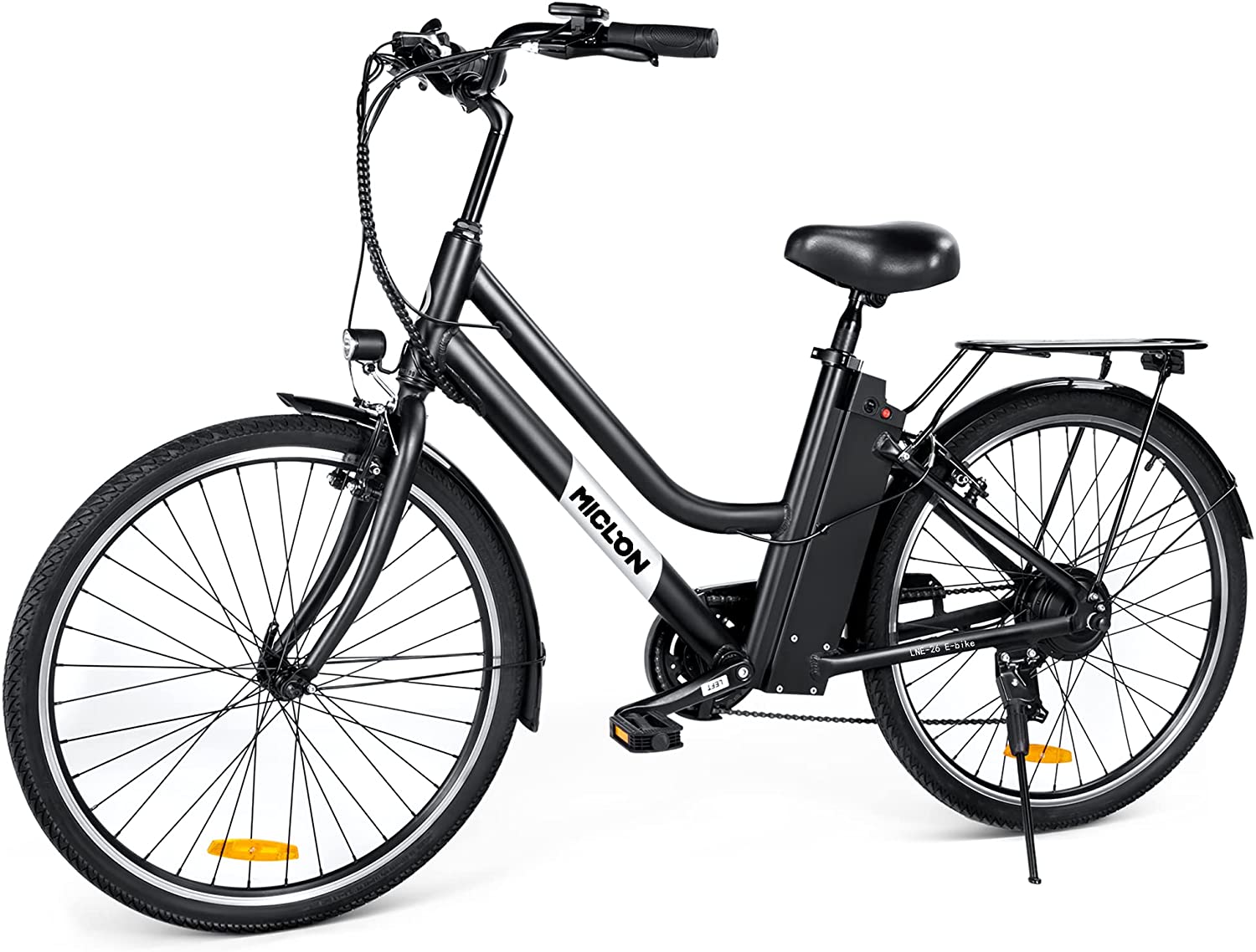 MICLON 26" Electric City Bike for Adults, Removable 36V 10AH Battery, LNE 26